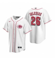 Mens Nike Cincinnati Reds 26 Raisel Iglesias White Home Stitched Baseball Jersey Mens Nike Cincinnati Reds 26 Raisel Iglesias White Home Stitched Baseball Jersey