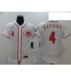 Reds 4 Shogo Akiyama White 2020 Nike Flexbase Jersey Reds 4 Shogo Akiyama White 2020 Nike Flexbase Jersey