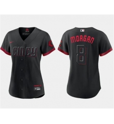 Women Cincinnati Reds 8 Joe Morgan Black 2023 City Connect Stitched Baseball Jersey Women Cincinnati Reds 8 Joe Morgan Black 2023 City Connect Stitched Baseball Jersey