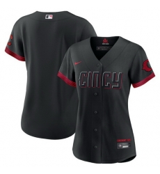 Women Cincinnati Reds Blank Black 2023 City Connect Stitched Baseball Jersey Women Cincinnati Reds Blank Black 2023 City Connect Stitched Baseball Jersey