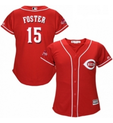 Womens Majestic Cincinnati Reds 15 George Foster Replica Red Alternate Cool Base MLB Jersey Womens Majestic Cincinnati Reds 15 George Foster Replica Red Alternate Cool Base MLB Jersey