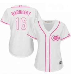 Womens Majestic Cincinnati Reds 16 Tucker Barnhart Authentic White Fashion Cool Base MLB Jersey Womens Majestic Cincinnati Reds 16 Tucker Barnhart Authentic White Fashion Cool Base MLB Jersey
