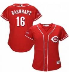 Womens Majestic Cincinnati Reds 16 Tucker Barnhart Replica Red Alternate Cool Base MLB Jersey Womens Majestic Cincinnati Reds 16 Tucker Barnhart Replica Red Alternate Cool Base MLB Jersey