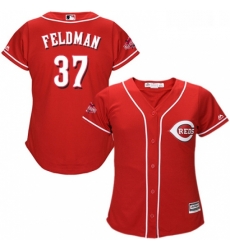 Womens Majestic Cincinnati Reds 37 Scott Feldman Authentic Red Alternate Cool Base MLB Jersey Womens Majestic Cincinnati Reds 37 Scott Feldman Authentic Red Alternate Cool Base MLB Jersey
