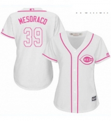 Womens Majestic Cincinnati Reds 39 Devin Mesoraco Authentic White Fashion Cool Base MLB Jersey Womens Majestic Cincinnati Reds 39 Devin Mesoraco Authentic White Fashion Cool Base MLB Jersey