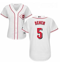 Womens Majestic Cincinnati Reds 5 Johnny Bench Authentic White Home Cool Base MLB Jersey Womens Majestic Cincinnati Reds 5 Johnny Bench Authentic White Home Cool Base MLB Jersey