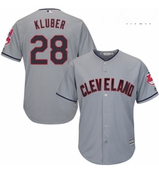Mens Majestic Cleveland Indians 28 Corey Kluber Replica Grey Road Cool Base MLB Jersey Mens Majestic Cleveland Indians 28 Corey Kluber Replica Grey Road Cool Base MLB Jersey