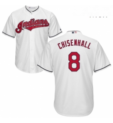 Mens Majestic Cleveland Indians 8 Lonnie Chisenhall Replica White Home Cool Base MLB Jersey Mens Majestic Cleveland Indians 8 Lonnie Chisenhall Replica White Home Cool Base MLB Jersey