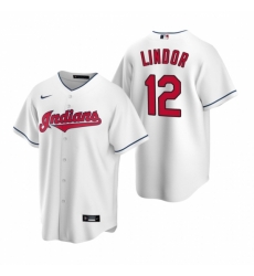 Mens Nike Cleveland Indians 12 Francisco Lindor White Home Stitched Baseball Jerse Mens Nike Cleveland Indians 12 Francisco Lindor White Home Stitched Baseball Jerse