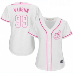 Womens Majestic Cleveland Indians 99 Ricky Vaughn Authentic White Fashion Cool Base MLB Jersey