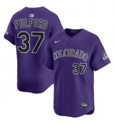 Men Colorado Rockies Nike Purple Alternate Limited Jersey FULFORD 37