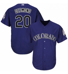 Youth Majestic Colorado Rockies 20 Ian Desmond Replica Purple Alternate 1 Cool Base MLB Jersey Youth Majestic Colorado Rockies 20 Ian Desmond Replica Purple Alternate 1 Cool Base MLB Jersey