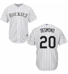 Youth Majestic Colorado Rockies 20 Ian Desmond Replica White Home Cool Base MLB Jersey Youth Majestic Colorado Rockies 20 Ian Desmond Replica White Home Cool Base MLB Jersey