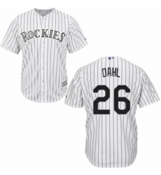 Youth Majestic Colorado Rockies 26 David Dahl Authentic White Home Cool Base MLB Jersey Youth Majestic Colorado Rockies 26 David Dahl Authentic White Home Cool Base MLB Jersey