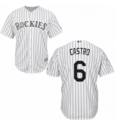 Youth Majestic Colorado Rockies 6 Daniel Castro Authentic White Home Cool Base MLB Jersey Youth Majestic Colorado Rockies 6 Daniel Castro Authentic White Home Cool Base MLB Jersey