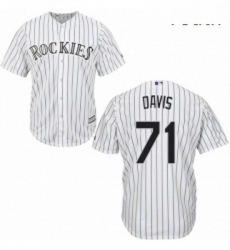 Youth Majestic Colorado Rockies 71 Wade Davis Replica White Home Cool Base MLB Jersey Youth Majestic Colorado Rockies 71 Wade Davis Replica White Home Cool Base MLB Jersey