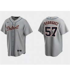 Men Detroit Tigers 57 Eduardo Rodriguez Grey Cool Base Stitched Jersey Men Detroit Tigers 57 Eduardo Rodriguez Grey Cool Base Stitched Jersey