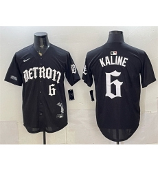 Men Detroit Tigers  6 Al Kaline 2026 Black  Motor Gothic Edition  Vapor Premier Limited Stitched Baseball Jersey