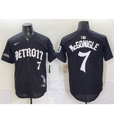 Men Detroit Tigers 7 Kevin McGonigle 2026 Black Motor Gothic Edition Vapor Premier Limited Stitched Baseball Jersey Men Detroit Tigers 7 Kevin McGonigle 2026 Black Motor Gothic Edition Vapor Premier Limited Stitched Baseball Jersey