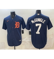 Men Detroit Tigers 7 Kevin McGonigle Pink Blue Limited Stitched Baseball Jersey Men Detroit Tigers 7 Kevin McGonigle Pink Blue Limited Stitched Baseball Jersey