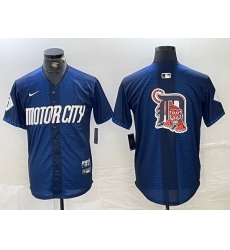 Men Detroit Tigers Team Big Logo 2024 Navy City Connect Cool Base Limited Stitched Men Detroit Tigers Team Big Logo 2024 Navy City Connect Cool Base Limited Stitched