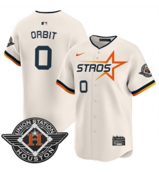 Men Houston Astros 0 Orbit Cream 2025 City Connect Limited Stitched Baseball Jersey Men Houston Astros 0 Orbit Cream 2025 City Connect Limited Stitched Baseball Jersey