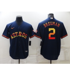 Men Houston Astros 2 Alex Bregman 2022 Navy Cool Base Stitched Jerse Men Houston Astros 2 Alex Bregman 2022 Navy Cool Base Stitched Jerse