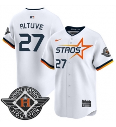 Men Houston Astros 27 Jose Altuve White 2025 City Connect Limited Stitched Baseball Jersey Men Houston Astros 27 Jose Altuve White 2025 City Connect Limited Stitched Baseball Jersey