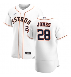 Men Houston Astros 28 Taylor Jones Men Nike White Home 2020 Flex Base Player MLB Jersey Men Houston Astros 28 Taylor Jones Men Nike White Home 2020 Flex Base Player MLB Jersey