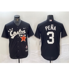 Men Houston Astros 3 Jeremy Pe F1a Black Cactus Jack Vapor Premier Limited Stitched Baseball Jersey Men Houston Astros 3 Jeremy Pe F1a Black Cactus Jack Vapor Premier Limited Stitched Baseball Jersey