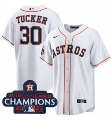 Men Houston Astros 30 Kyle Tucker White 2022 World Series Champions Home Stitched Baseball Jersey Men Houston Astros 30 Kyle Tucker White 2022 World Series Champions Home Stitched Baseball Jersey