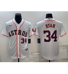 Men Houston Astros 34 Nolan Ryan White With Patch Cool Base Stitched Jersey Men Houston Astros 34 Nolan Ryan White With Patch Cool Base Stitched Jersey