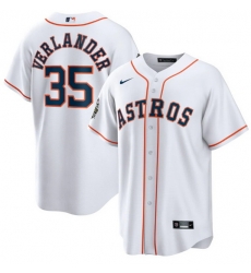 Men Houston Astros 35 Justin Verlander White 2022 World Series Home Stitched Baseball Jersey Men Houston Astros 35 Justin Verlander White 2022 World Series Home Stitched Baseball Jersey
