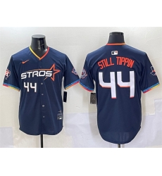 Men Houston Astros 44 Still Tippin Navy 2025 City Connect With Texas Patch Limited Stitched Baseball Jersey