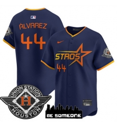 Men Houston Astros 44 Yordan Alvarez Navy 2025 City Connect Limited Stitched Baseball Jersey Men Houston Astros 44 Yordan Alvarez Navy 2025 City Connect Limited Stitched Baseball Jersey