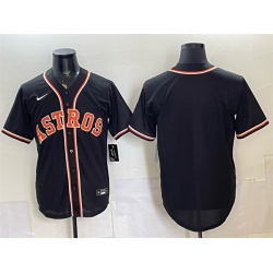 Men Houston Astros Blank 2026 Fashion Replica Black Out Stitched Baseball Jersey