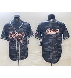 Men Houston Astros Blank Gray Camo With Patch Cool Base Stitched Baseball Jersey 0 Men Houston Astros Blank Gray Camo With Patch Cool Base Stitched Baseball Jersey 0