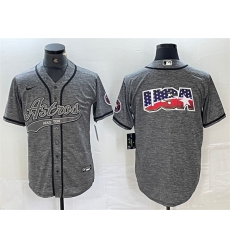 Men Houston Astros Grey Team Big Logo With Patch Cool Base Stitched Baseball Jerseys Men Houston Astros Grey Team Big Logo With Patch Cool Base Stitched Baseball Jerseys