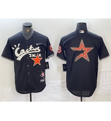 Men Houston Astros Team Big Logo Black Cactus Jack Vapor Premier Limited Stitched Baseball Jersey1 Men Houston Astros Team Big Logo Black Cactus Jack Vapor Premier Limited Stitched Baseball Jersey1