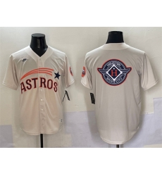 Men Houston Astros Team Big Logo Cream Throwback Cooperstown Collection Limited Stitched Baseball Jersey 002 Men Houston Astros Team Big Logo Cream Throwback Cooperstown Collection Limited Stitched Baseball Jersey 002