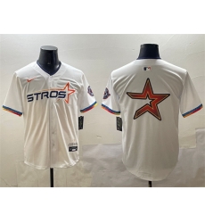 Men Houston Astros Team Big Logo White 2025 City Connect Limited Stitched Baseball Jersey 002 Men Houston Astros Team Big Logo White 2025 City Connect Limited Stitched Baseball Jersey 002