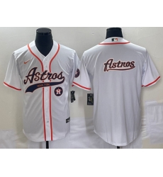 Men's Houston Astros White Team Big Logo Cool Base Stitched Baseball Jersey3 Men's Houston Astros White Team Big Logo Cool Base Stitched Baseball Jersey3