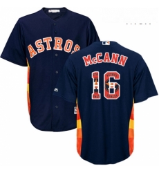 Mens Majestic Houston Astros 16 Brian McCann Authentic Navy Blue Team Logo Fashion Cool Base MLB Jersey Mens Majestic Houston Astros 16 Brian McCann Authentic Navy Blue Team Logo Fashion Cool Base MLB Jersey