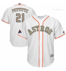 Mens Majestic Houston Astros 21 Andy Pettitte Replica White 2018 Gold Program Cool Base MLB Jersey Mens Majestic Houston Astros 21 Andy Pettitte Replica White 2018 Gold Program Cool Base MLB Jersey