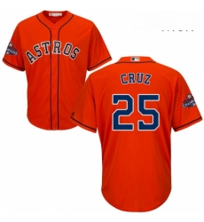 Mens Majestic Houston Astros 25 Jose Cruz Jr Replica Orange Alternate 2017 World Series Champions Cool Base MLB Jersey Mens Majestic Houston Astros 25 Jose Cruz Jr Replica Orange Alternate 2017 World Series Champions Cool Base MLB Jersey