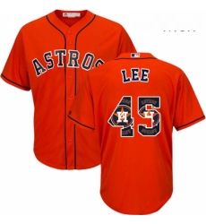 Mens Majestic Houston Astros 45 Carlos Lee Authentic Orange Team Logo Fashion Cool Base MLB Jersey Mens Majestic Houston Astros 45 Carlos Lee Authentic Orange Team Logo Fashion Cool Base MLB Jersey