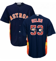 Mens Majestic Houston Astros 53 Ken Giles Authentic Navy Blue Team Logo Fashion Cool Base MLB Jersey Mens Majestic Houston Astros 53 Ken Giles Authentic Navy Blue Team Logo Fashion Cool Base MLB Jersey