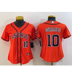 Women Houston Astros 10 Yuli Gurriel Orange With Patch Cool Base Stitched Baseball Jersey 2 Women Houston Astros 10 Yuli Gurriel Orange With Patch Cool Base Stitched Baseball Jersey 2