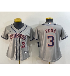 Women Houston Astros 3 Jeremy Pe F1a Gray Cool Base Stitched Baseball Jersey Women Houston Astros 3 Jeremy Pe F1a Gray Cool Base Stitched Baseball Jersey
