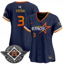 Women Houston Astros 3 Jeremy Pena Navy 2025 City Connect Limited Stitched Baseball Jersey